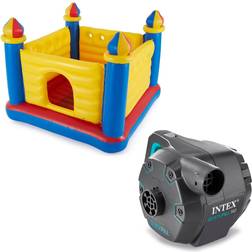 Intex Quick Fill Electric Pump & Inflatable Jump-O-Lene Kids Ball Pit