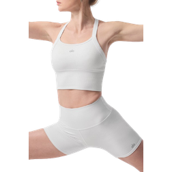 Alo Seamless Ribbed Favorite Bra Tank - White