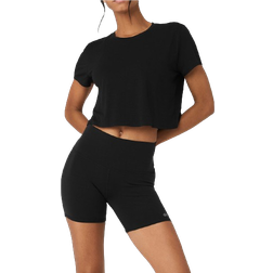 Alo Cropped All Day Short Sleeve - Black