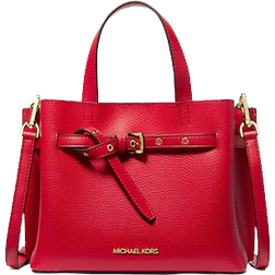 Michael Kors Emilia Small Pebbled Leather Satchel - Bright Red