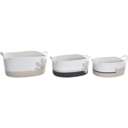 Dkd Home Decor Basket Set White/Cream/Dark Grey Korg 60cm 3st