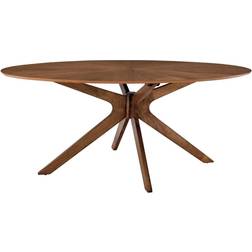 modway Crossroads Walnut Dining Table 43.5x71"