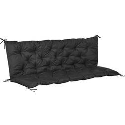 OutSunny Bench Cushion Cojín de silla Negro (98x150cm)