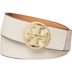 Tory Burch 1.5" Miller Reversible Belt - New Ivory/Natural Vachetta/Gold