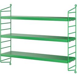 String Pocket Green Wall Shelf 60cm