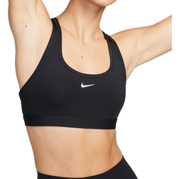 NIKE Swoosh Light Support Non-Padded Sports Bra - Black/White