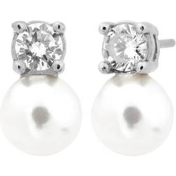 Edblad Luna Studs S - Silver/Pearls/Transparent