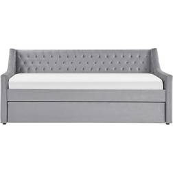 Beliani Montargis Velvet Gray Sofa 219cm 3 Seater