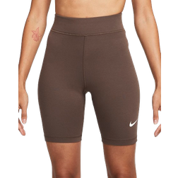 Nike Women's Sportswear Classic High Waisted 8" Biker Shorts - Baroque Brown/Sail