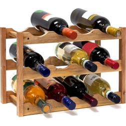 Relaxdays 10019279 Natural Brown Wine Rack 42x28cm