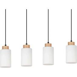 Envostar Talia Black/Wood/White Pendant Lamp 9.5cm 4pcs