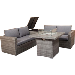 Malay New Hampshire Outdoor Lounge Set, 1 Table incl. 2 Sofas