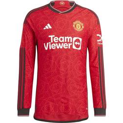 adidas Men Manchester United 23/24 Long Sleeve Home Authentic Jersey