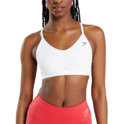 Gymshark Ruched Sports Bra - White