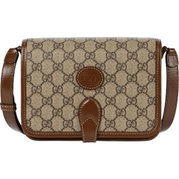 Gucci GG Retro Small Leather Shoulder Bag - Beige