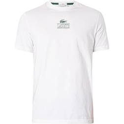 Lacoste Regular Fit Cotton Jersey Branded T-shirt - White