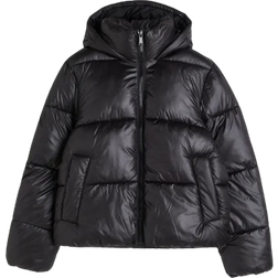 H&M Hooded Puffer Jacket - Black