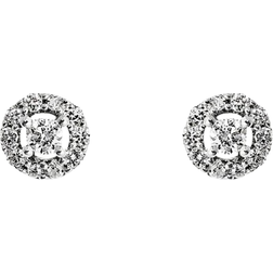 Christ Stud Earrings - White Gold/Diamond