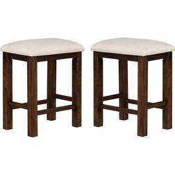 Red Barrel Studio Counter Stool Brown Seating Stool 25" 2pcs