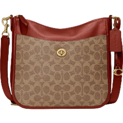 Coach Chaise Crossbody Bag In Signature Canvas - Brass/Tan/Rust