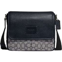 Coach Sprint Map Bag 25 In Signature Jacquard - Black Antique Nickel/Navy/Midnight