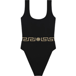 Versace Greca Border One Piece Swimsuit - Black