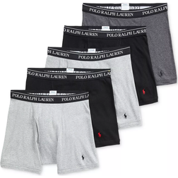 Polo Ralph Lauren Classic Cotton Boxer Briefs - Andover Heather/Madison Heather/Polo Black