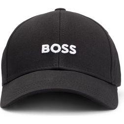 HUGO BOSS Cotton-Twill Six-Panel Cap with Embroidered Logo - Black