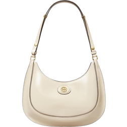 Tory Burch Robinson Spazzolato Convertible Crescent Bag - Shea Butter