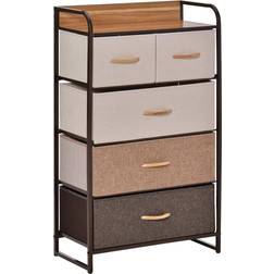 Homcom 3-Tier Storage Organizer Multicoloured Chest of Drawer 58x99cm
