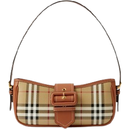 Burberry Check Sling Bag - Archive Beige/Briar Brown