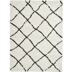 Think Rugs Diamond Geometric White, Black 200x290cm