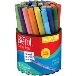 Berol Colour Broad Fibre Tipped Pen 1.2mm 42-pack