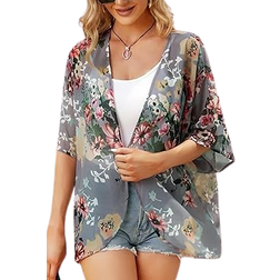 Chicgal Women's Kimono Cardigan - Dark Grey