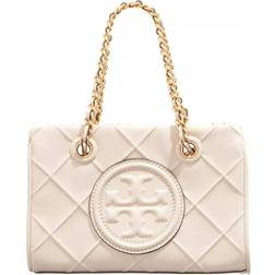 Tory Burch Mini Fleming Soft Chain Tote - New Cream