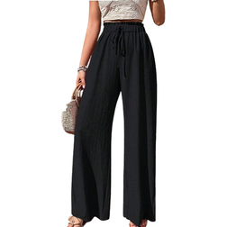 Shein SHEIN VCAY Paperbag Waist Wide Leg Pants