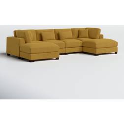 Wade Logan Andreco Ginger Corduroy Sofa 144" 6 Seater