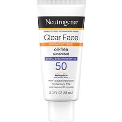 Neutrogena Clear Face Break-Out Free Liquid Lotion Sunscreen Broad Spectrum SPF50 3fl oz