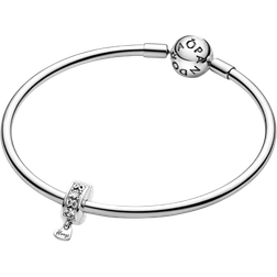 Pandora Family Always Pavé Clip Charm - Silver/Transparent