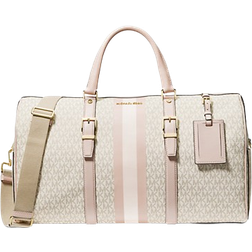 Michael Kors Bedford Travel Extra-Large Logo Stripe Weekender Bag - Vanilla/Soft Pink