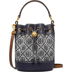 Tory Burch Mini T Monogram Bucket Bag - Tory Navy