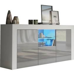 Creative Furniture Modern Stand White Matt/Grey Gloss TV Bench 145x70cm