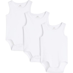 H&M Cottan Bodysuit 3-pack - White (1088029001)