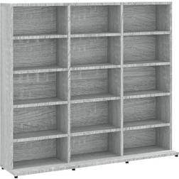 vidaXL CD Cabinet Grey Sonoma Book Shelf 89.5cm