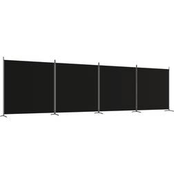 vidaXL 350285 Black Room Divider 4pcs