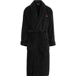 Polo Ralph Lauren Velour Kimono Robe - Black