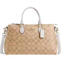 Coach Georgia Satchel In Signature - Gold/Light Khaki Chalk