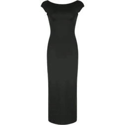 Shein SXY Women's Solid Color Backless Fish Tail Hem Dress