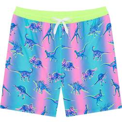 Chubbies Boy's Magic Classic Swim Trunk The Dino Delights - Blue/Pink Dinosaur