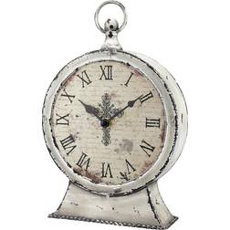 Stonebriar Collection SB-5119A White Table Clock 20.3cm